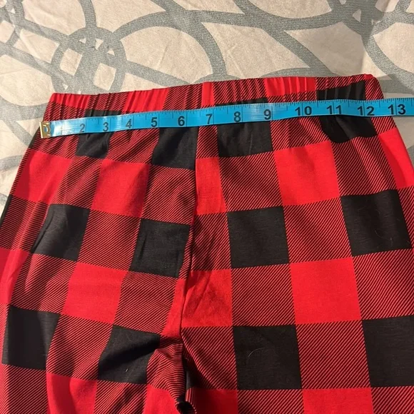 SALE Red and Black Plaid Leggings Women’s Small Full Length Stretch Leggings NEW - Picture 5 of 7